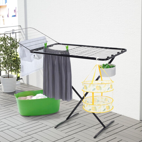 Hanging Sweater Drying Rack with Double-Layer Mesh Structure, Lightweight Polyester Material