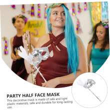Naamiaismaskitikku naisille karnevaali cosplay-naamio kimaltelevilla paljeteilla