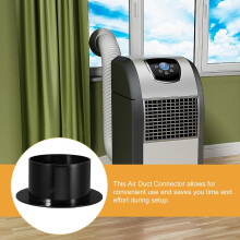 Adaptateur de conduit d'air à bride en plastique, connecteur de ventilation rond en ABS avec flux d'air efficace et design moderne et élégant
