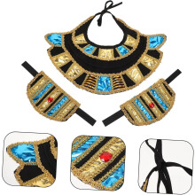 Egyptská cosplay súprava pre ženy, doplnky ku kostýmu Kleopatry vrátane goliera a náramkov