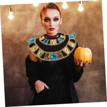 Egyiptomi Cosplay Készlet Női Kleopátra Jelmez Kiegészítők Szett, Tartalmazza a Gallért és a Csuklópántokat