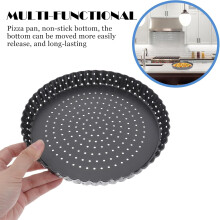 Nonstick pizzabrett terteform 8 tommers rund paiform i karbonstål