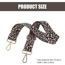 Leopardo Impressão Ajustável 3.8Cm Largo Bolso Pulseira com Gancho de Metal