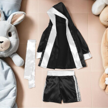 Boxkostüm für Neugeborenenfotografie, süßes Boxershorts-Bademantel-Outfit für Jungen und Mädchen, Babyparty