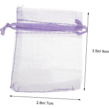 3 Stück Organza-Beutel mit Kordelzug für Gastgeschenke und Schmuckbeutel bei Hochzeiten