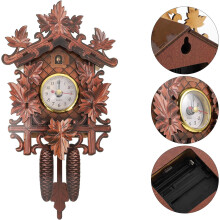 Retro-Hängeuhr aus Holz, Wanduhr mit handwerklicher Verarbeitung, einfache Montage, stilvolles Design