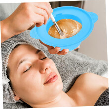 Kit ciotola in silicone con bacchetta per mescolare maschere viso e prodotti per la cura della pelle, ideale per casa e salone.