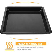Bratform aus Kohlenstoffstahl für den Backofen, 32,2 x 32,2 x 3,2 cm, antihaftbeschichtet