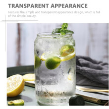 Lot de 2 verres à cocktail en verre résistant à la chaleur, 550 ml, forme canette, style chic et épuré, agréable au toucher.