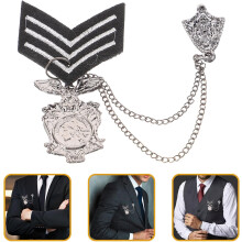 Vintage herrbrosch med kavajnål, retromärke, estetisk slipsnål för herrkostym, kläder, smycken, accessoar
