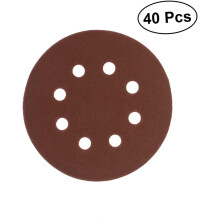 40 st. 5-tums 125 mm kardborrebandsslipskivor med 8 hål