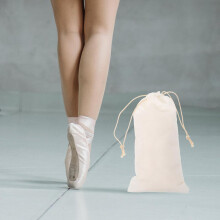 Aufbewahrungsbeutel für Tanzschuhe mit Kordelzug, strapazierfähiger Samtbeutel für Ballettschuhe mit zwei Kordelzügen