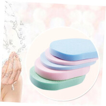 50pcs Bamboo Charcoal Facial Cleansing Sponge for Exfoliating Natural Skin Care Sponge for Face Cleaning Routine