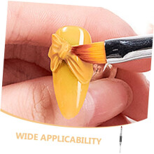 Pinceau à ongles gel double embout et poussoir en acier, stylo nail art 2 en 1 avec spatule
