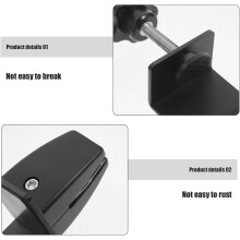 Aluminium Alloy Adjustable Furniture Partition Clamp Large L-Shaped Black Desk Divider Clamp
