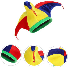 Pălărie de clovn cu clopoței, distracție, costum de circ, pălărie pentru spectacole de carnaval, accesoriu unic de cosplay