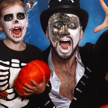 Romeins soldatenmasker voor Halloweenfeest, mannenmasker voor gemaskerd bal, halfgezichtsmasker, Venetiaans brons
