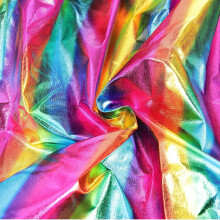 Mantello arcobaleno per cosplay, corona e fascia per capelli, costume unisex per feste, lunghezza 75 cm.