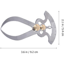 Calibrador exterior de acero inoxidable, herramienta de medición con superficie inoxidable y tuerca fija desmontable.