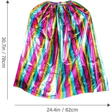 Sateenkaariviitta Cosplay Viitta Kruunupanta, Unisex Juhla-asu, 75 cm Pituus Sateenkaariviitta
