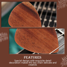 Guitar Pick Keychain Wooden Plectrums with Magnet Storage Box Delicate Creative Fashionable