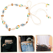 Geflochtener Taillengürtel im Boho-Stil für Damen, weich und bequem, Taillenband im Ethno-Stil