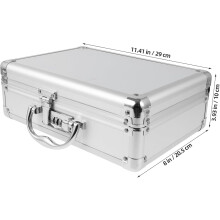 Tragbarer Werkzeugkoffer aus Aluminiumlegierung mit Griffdesign und Stoßschutz