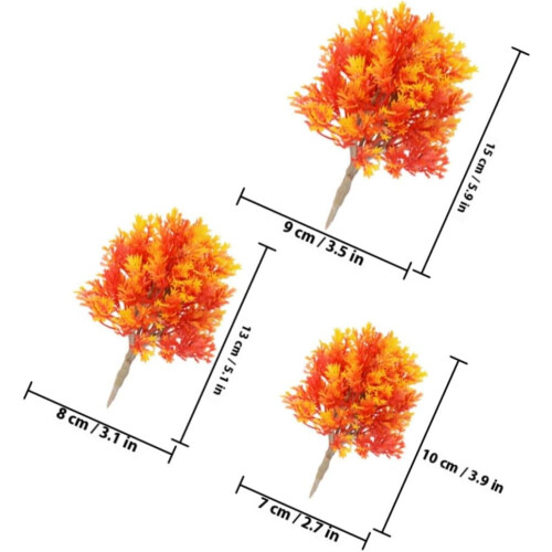 3pcs Simulated Maple Tree Model Artificial Model Trees for Miniature Landscape Garden Decor 1