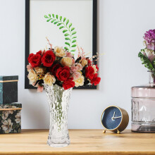 Elegante runde Glasvase für Blumenarrangements und Orchideenpräsentation