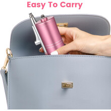 Mini kit aerografo portatile rosa con nebulizzatore nano per il viso e strumento per il rabbocco dell'acqua.