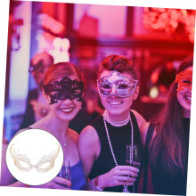 Stijlvol feestmasker met strasssteentjes, elegante hoofdband van legering