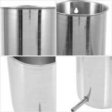 Seau jetable en acier inoxydable d'une capacité de 1000 ml, au design ergonomique et facile à utiliser.