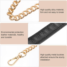 Ersatz-Schulterriemen aus Metallkette für Umhängetaschen, passend für Damenhandtaschen aus Leder