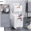 Rolling Laundry Hamper Folding Laundry Basket Double Layer Plastic com freio grande capacidade 6