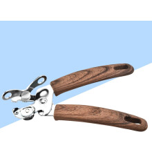 Manueller Dosenöffner mit ergonomischem Griff und scharfer Klinge, aus Metall und Kunststoff gefertigt