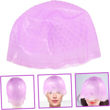Gorro de silicona reutilizable para mechas, ideal para teñir el cabello en casa o para peluquería.