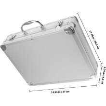 Étui en alliage d'aluminium, portable, antichoc, en métal, grande capacité de rangement