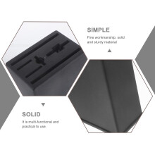 Portacoltelli da cucina con blocco taglierino e fessure di diverse lunghezze, in plastica e legno, organizer per coltelli da cucina.