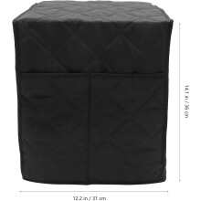Wiederverwendbare Kaffeemaschinenhülle, Polyester-Taft, Außentaschen, Schwarz, 2 Stück, staubdichter Schutz für Haushaltsgeräte