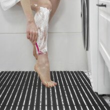 Bambus-Bodenmatte, rutschfest, Badewannenmatte, stilvolles Naturdesign, lindert Fußermüdung