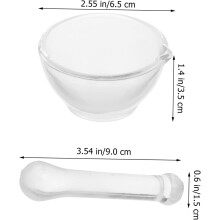 60-mm-Glasmörser- und Stößel-Set zum Zerkleinern von Medikamenten, Tabletten und chemischen Pulvern für Haushalt und Küche