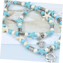 Bracelet de cheville ajustable en alliage pour femme, bracelet de plage, breloques uniques et élégantes.