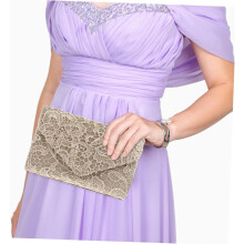 Elegante Clutch mit Spitzenmuster für Damen, Satin-Abendtasche im Bankett-Stil, Party-Accessoire