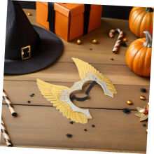 Vintage Halloween hoofdband met engelenvleugels, lichtgewicht accessoire voor een engelenkostuum.