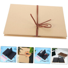 Album fotografico pieghevole a fisarmonica fai da te con pagine interne in cartoncino nero, formato scrapbook da 5 pollici.