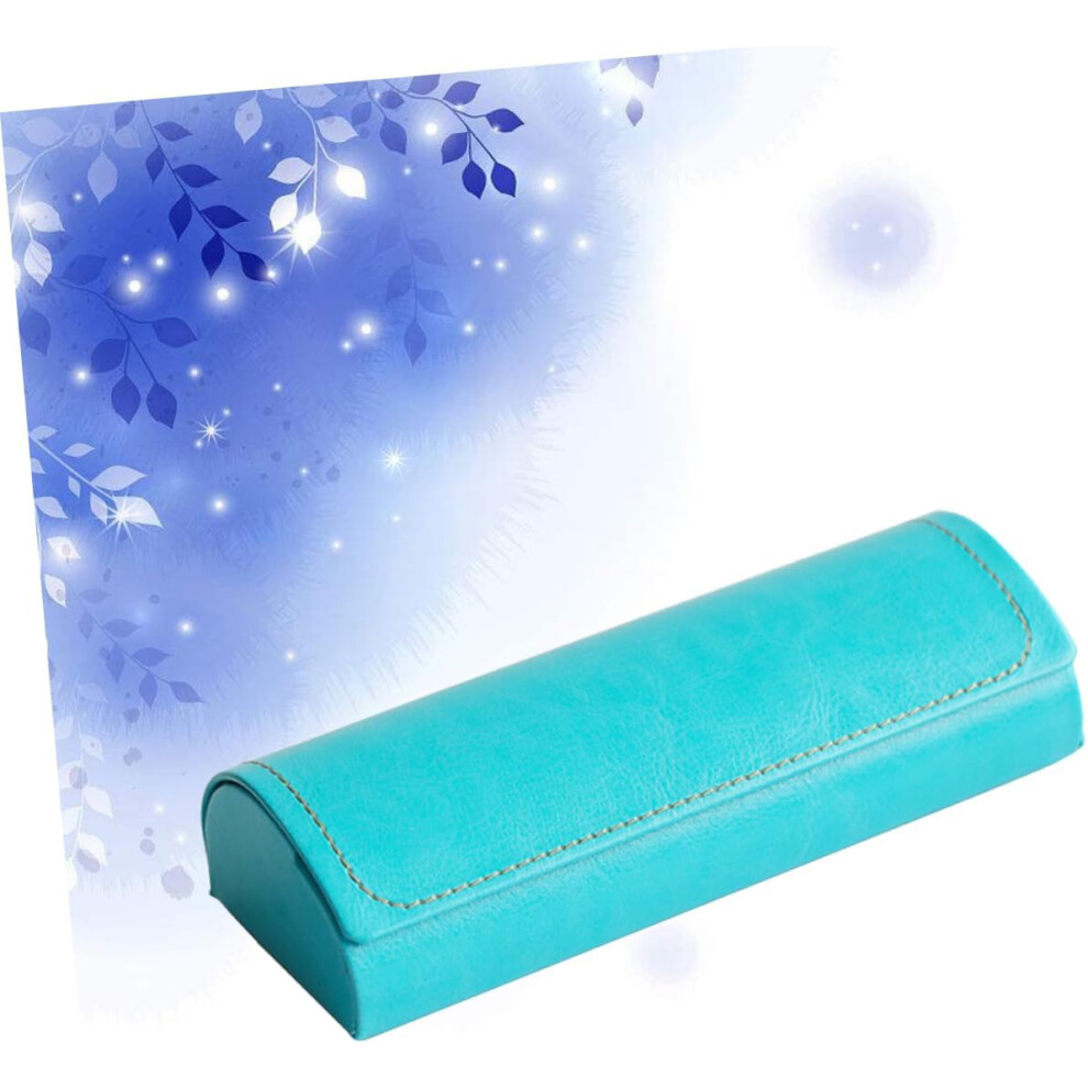 Hkhbjs Blue Pu Leather Sunglasses Box Portable Eyeglass Protector Plush Interior Simple Fashion Eyeglasses