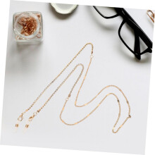 Cadena dorada para gafas, correa de sujeción antideslizante para gafas de sol, accesorio de moda.