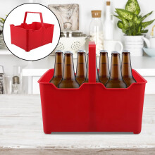 Wiederverwendbarer Bierkorb mit ergonomischem Griff und großem Getränkehalter aus Kunststoff