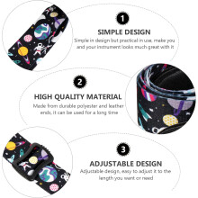 Sangle d'épaule réglable pour ukulélé en polyester avec motif
