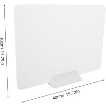 Desktop Acrylic Privacy Shield with Plastic Base – 30x40cm Freestanding Desk Divider